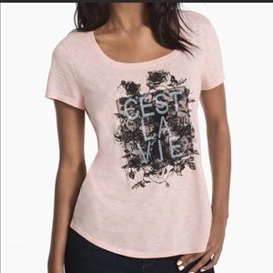 White House Black Marker - c'est la vie tee in ballerina pink - Size Small